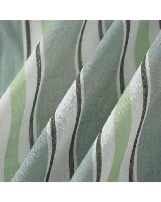 Smart and Joy Green Striped Midi Skirt With Cotton Lining