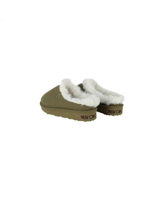 The New Orchard Green Classic Vegan Slippers Khaki