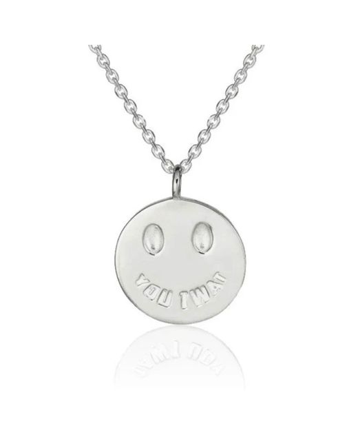 Cartography Metallic You Twat Smiley Necklace