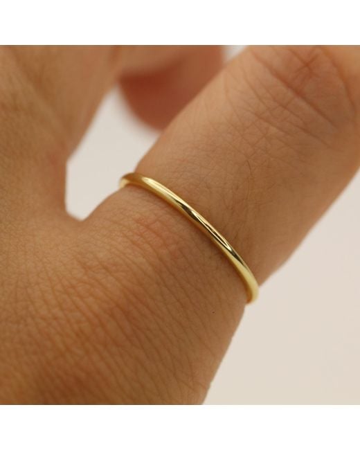 VicStoneNYC Fine Jewelry Metallic Simple Thin Solid Ring
