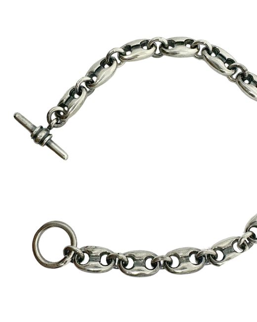 Tg-Jewellery by Tamara Gervasio Metallic Anchor Link T-Bar Bracelet – Sterling for men