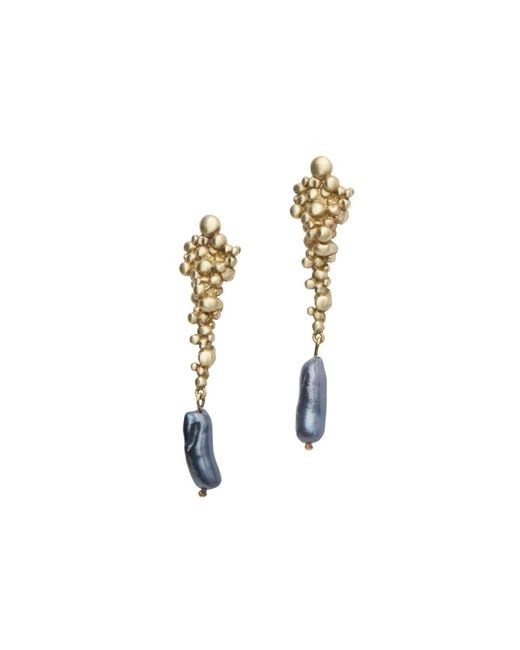 Zeworks Metallic Kali Pearl Earrings