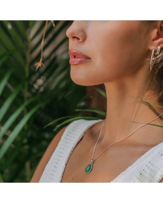 Charlotte's Web Jewellery Green Aventurine Strength Sterling Necklace