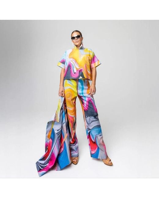 Maxjenny Multicolor Cropped Shirt