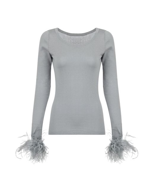 Andreeva Gray Cashmere Knit Top