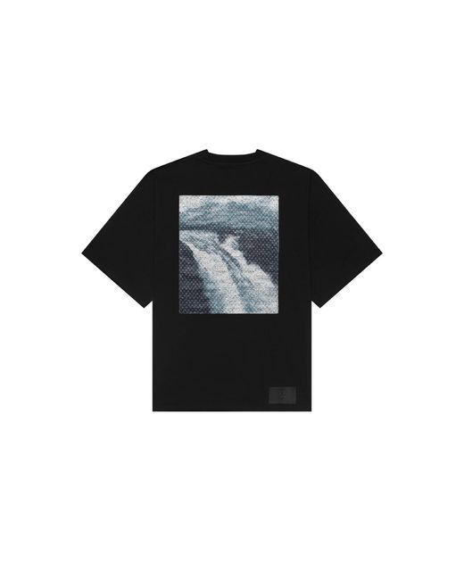 PLACE OF ELMS Black Angel Falls T-Shirt for men