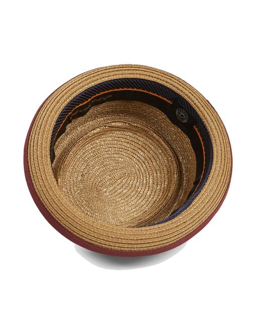 Dasmarca Hats Brown Dasmarca Oscar Summer Telescope Crown Lightweight Wheat Grass Breathable Mod Porkpie Hat for men