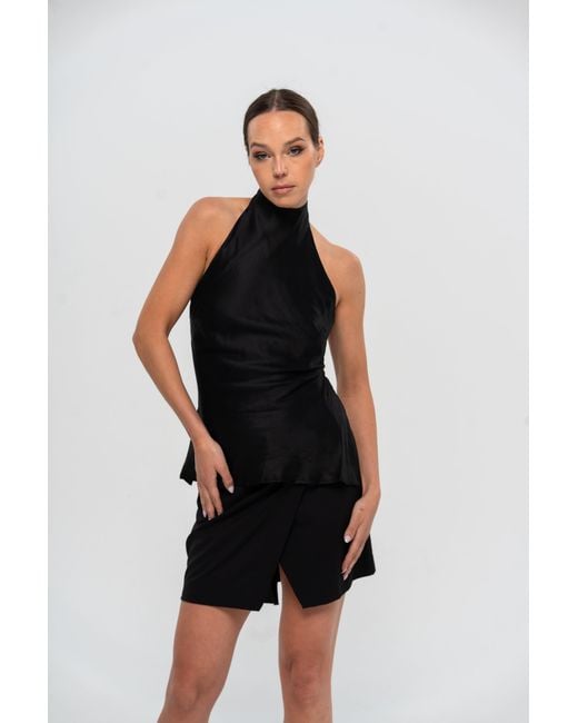 The Ethos Studio Blue Alica Top, Silky
