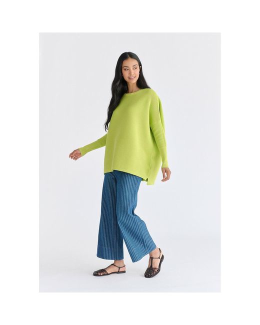 Paisie Green Ribbed Jumper