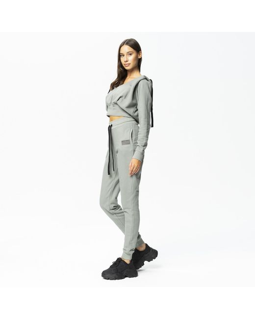 Otthie Gray Neutrals Jogger Cosy Knitted Trousers Khanki