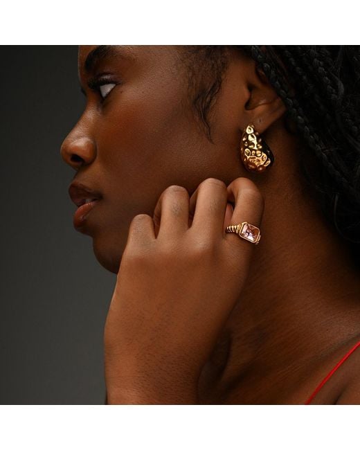 Superdivajewellery Metallic Jamelia Pear Drop Earrings