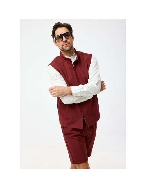 DAVID WEJ Red Ashford Relaxed Drawstring Trouser for men