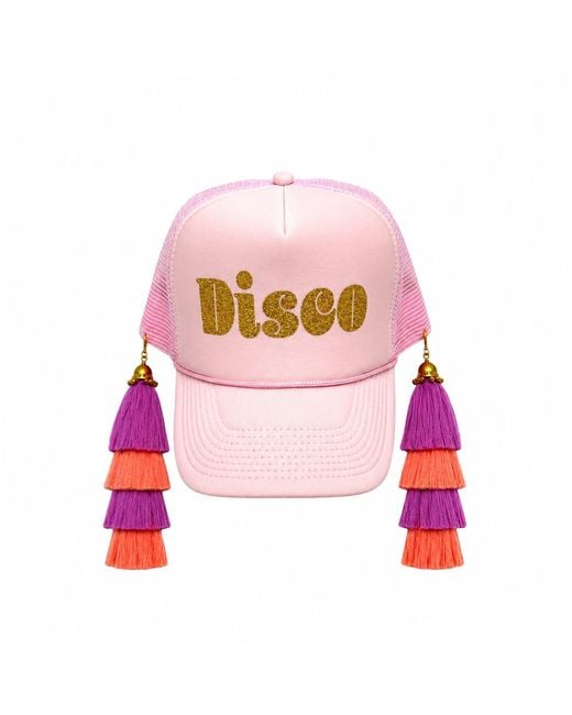 Julia Clancey Pink Disco Tasseltastic Swinglette Trucker Cap