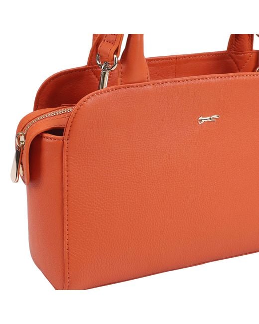 Paul Costelloe Orange Giselle Leather Crossbody Bag