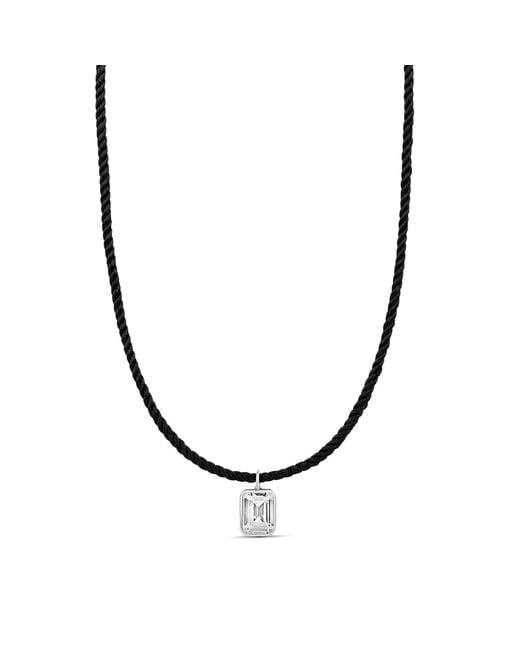 SHYMI Metallic Cord Necklace With Fancy Shape