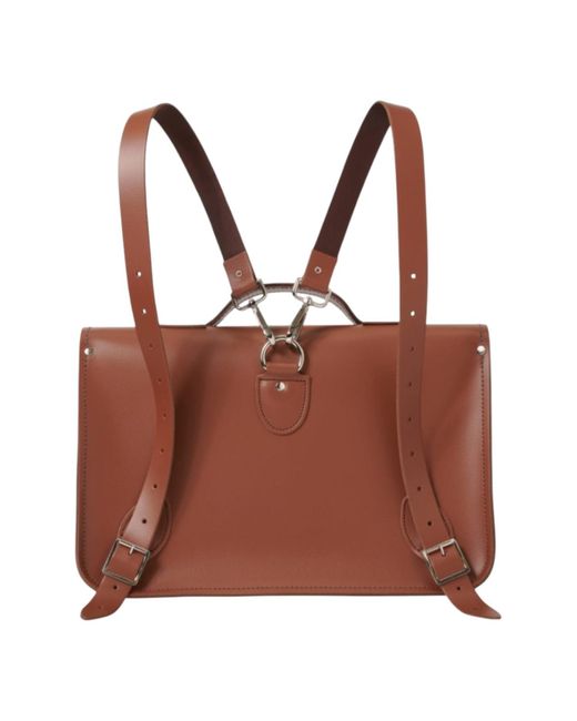 Zatchels Brown Handmade Leather Backpack Satchel