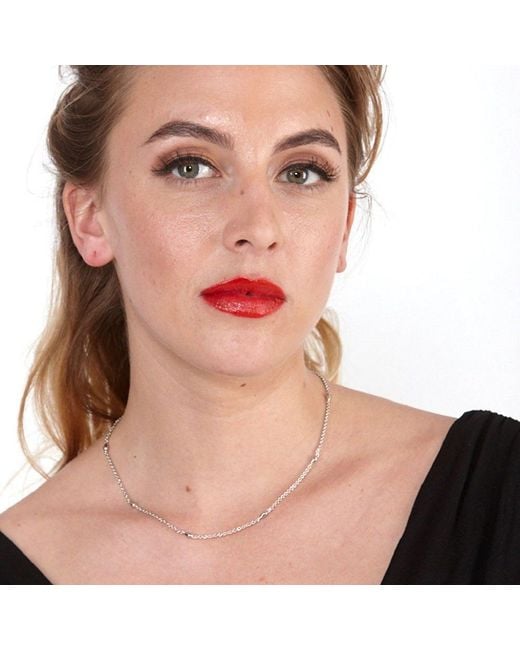 Lucy Quartermaine White Double Layer Drop Necklace With Toggle
