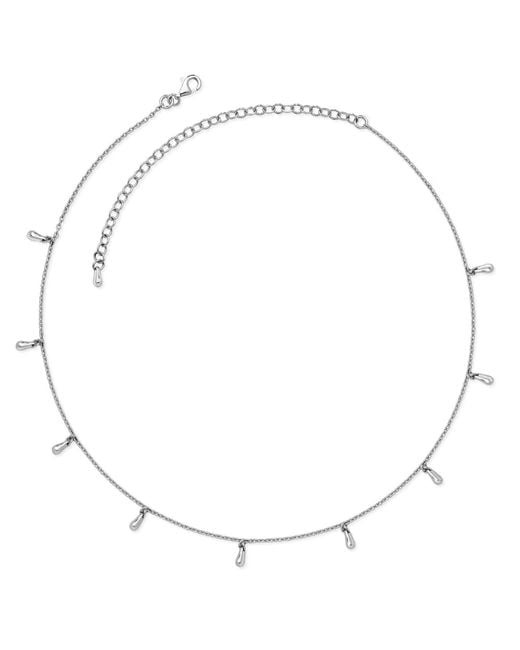 Lucy Quartermaine Metallic Sterling Mini Drop Choker Style Necklace