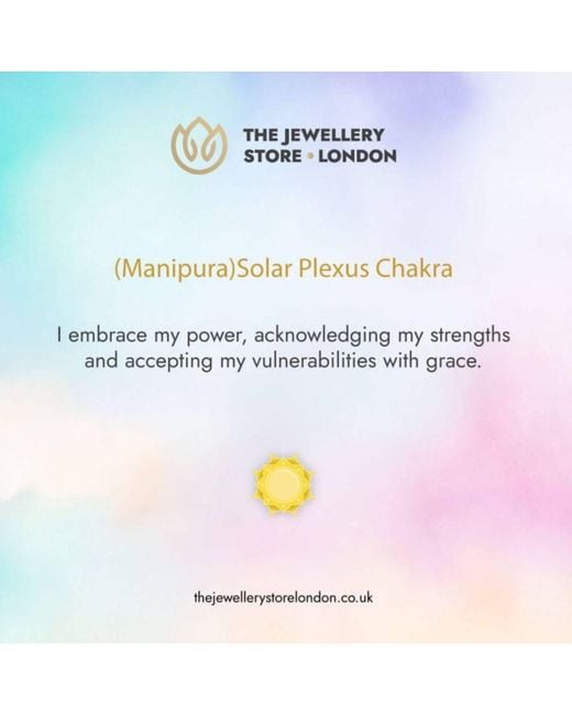 The Jewellery Store London Metallic Solar Plexus Chakra/Manipura Chakra Charm Necklace