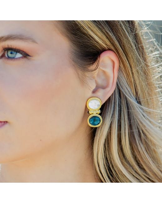 Marcia Moran Blue Neutrals Bastille Aqua And Tanzanite Earrings