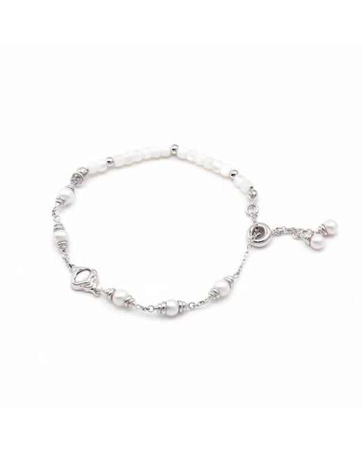 Angel Barocco Metallic Mother Shell Pearl Bracelet