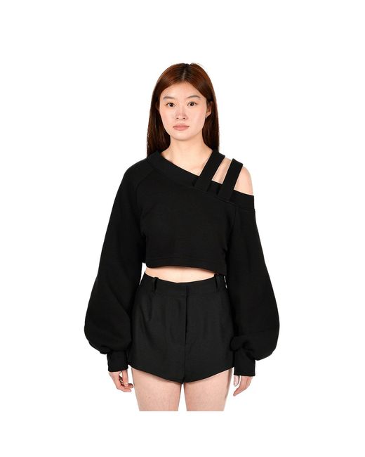Ioana Ciolacu Black Cold Shoulder Top
