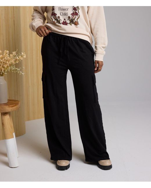 Known Supply Black Organic Cotton Cargo Pants