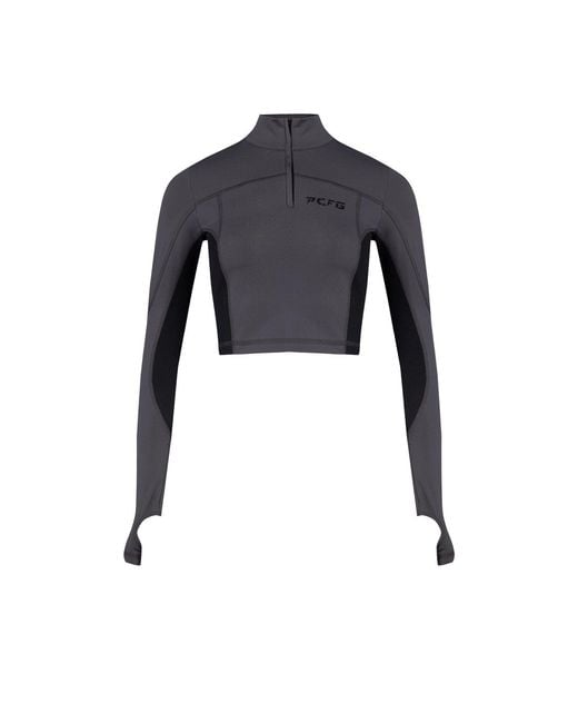 Pcfg Black Your Itch High Neck Active Top