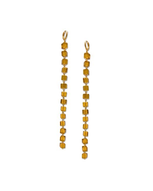 Jaredjamin Metallic Amber Building Block Drop Earrings