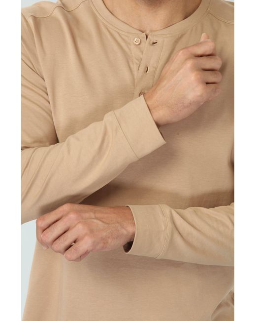 Vustra Brown Gilded Henley for men