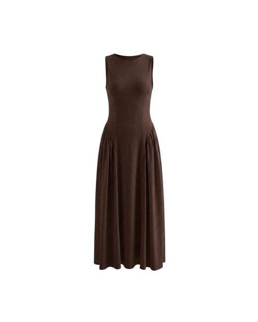 Monlicia Brown Elaris Viscose Bodycon Maxi Dress