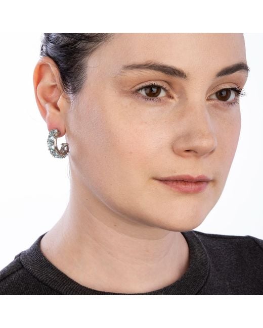 Bounkit Metallic Alyson Hoops Quartz Pierced