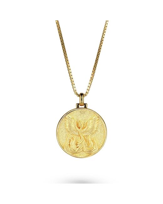 Vermaye Switzerland Metallic Phoenix Necklace Vermeil Boxchain