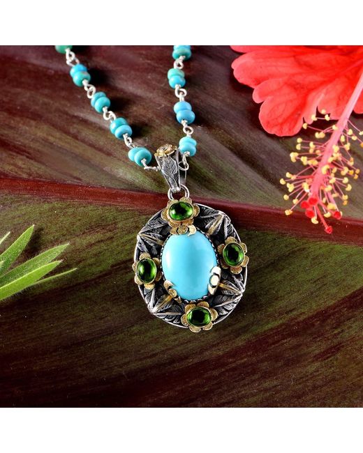 Emma Chapman Jewels Blue Ocean Tourmaline Diamond Statement Pendant