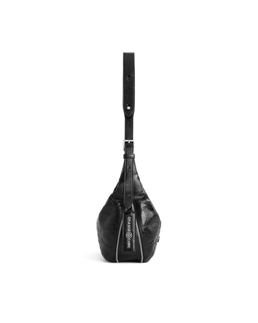 Orange Cube Black Metropolitan Hobo Bag