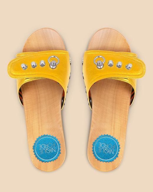 Nique Forde Yellow Sunset Lucille Sandals