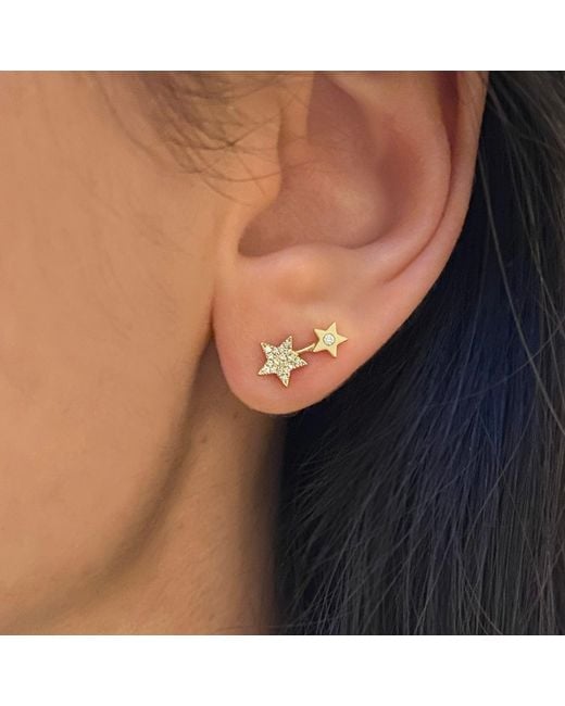 KAMARIA Metallic Double Star Diamond Studs