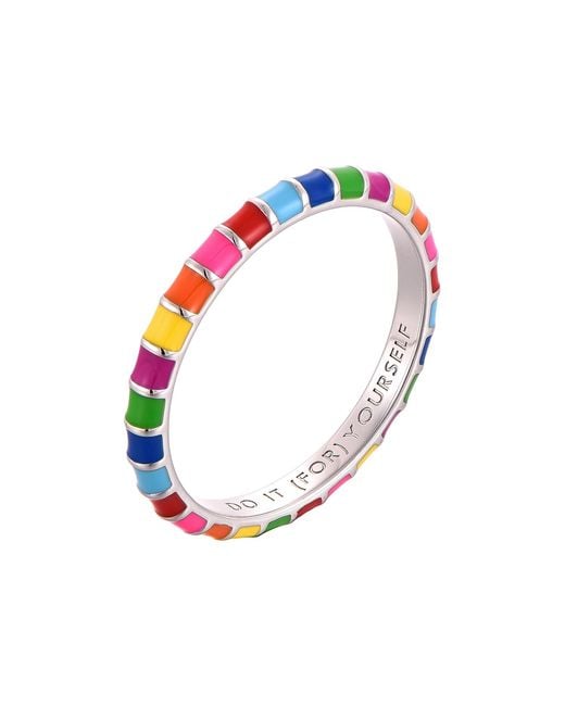 Pinnole Gray Multicolour Thin Ring