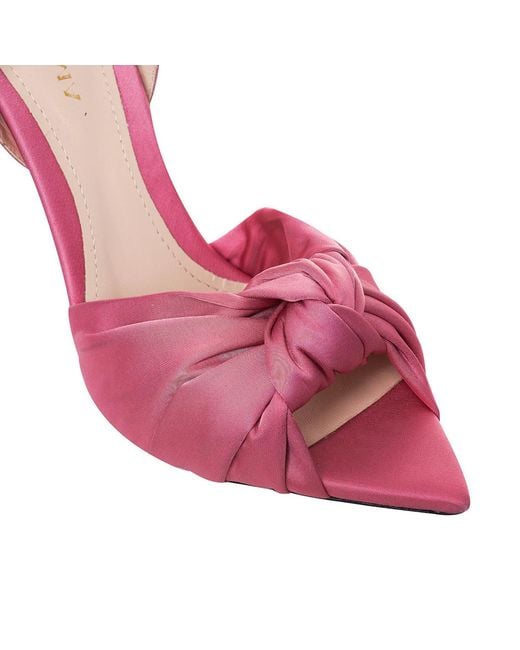 Ginissima Pink Sofia Satin Sandals, Rose