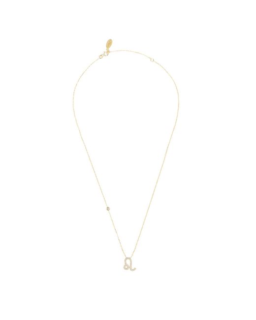 Latelita London Metallic Zodiac Star Sign Pendant Necklace Leo
