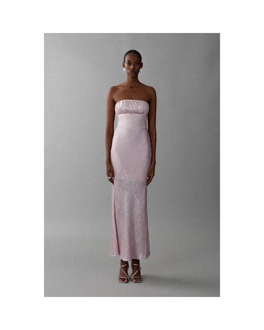 Aisl Pink Strapless Maxi Dress
