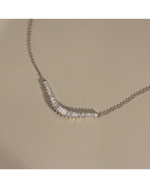Diamonbliss Metallic Marilyn Monroe Baguette Pendant Necklace