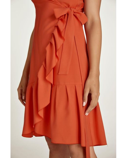 Conquista Red Wrap Dress
