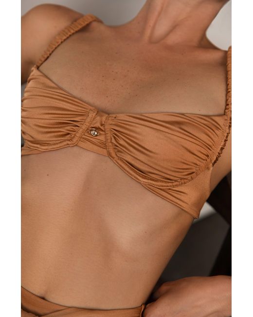 Decolet the label Pink Neutrals Ariel Underwire Bikini Top