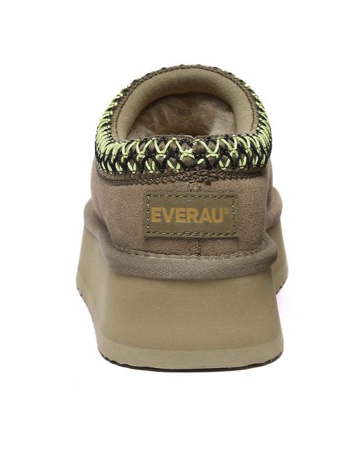 EverAu Australia Green Wonga Leather Slippers
