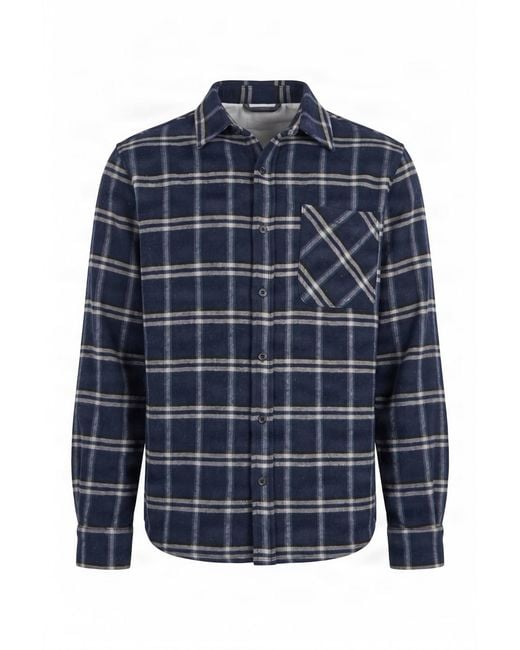 Komodo Blue Santi Organic Cotton Flanel Shirt for men