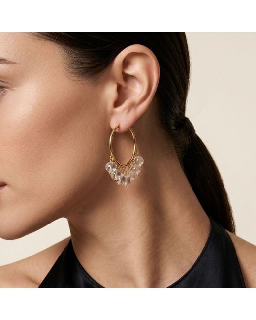 Jaredjamin Metallic Daniela Hoop Quartz Earrings