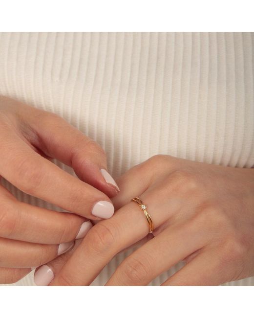 Esterah Metallic Solitaire Ring