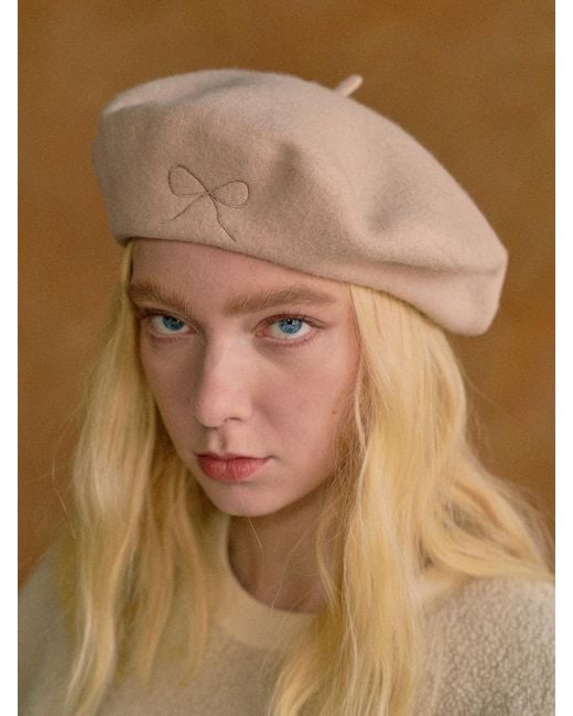 Lost Pattern Natural Bon Chic Wool Beret