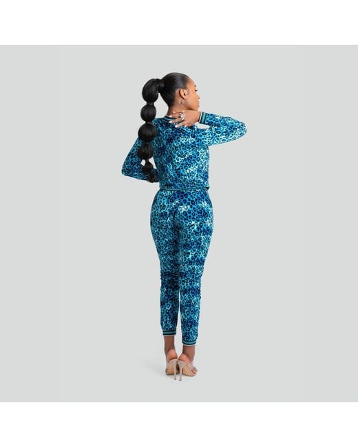 Maui X Lolita Blue Sasha Cheetah Print Velour Tracksuit